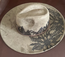 Load image into Gallery viewer, Sage Green Vegan Suede Large Brim Fedora