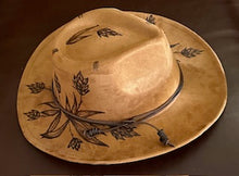 Load image into Gallery viewer, Brown Western Hat with Hop Flowers