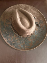 Load image into Gallery viewer, Brown Vegan Suede Large Brim Fedora