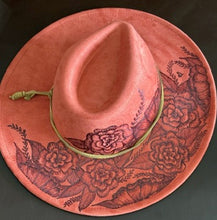 Load image into Gallery viewer, Red Vegan Suede Large Brim Fedora