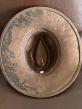 Load image into Gallery viewer, Brown Vegan Suede Large Brim Fedora