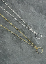 Load image into Gallery viewer, Paper Clip Circle Necklace
