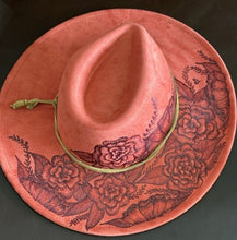 Load image into Gallery viewer, Red Vegan Suede Large Brim Fedora
