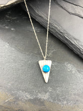 Load image into Gallery viewer, Turquoise and Silver Triangle
